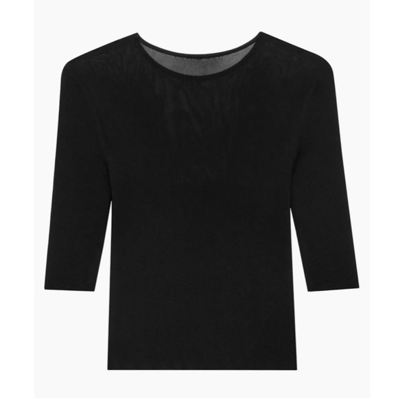 SAINT LAURENT Cassandre YSL logo semi-sheer top - Picture 5 of 5